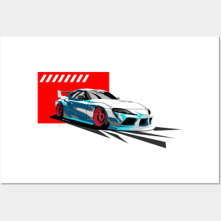 TOYO TA SUPRA LIBRTYWLK CUSTOM ILLUSTRATION Posters and Art